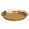 Service Ideas Paneled Tray with Removable Insert, 9diameter, Stainless Steel, Vintage Gold TRPN119RIBSVG